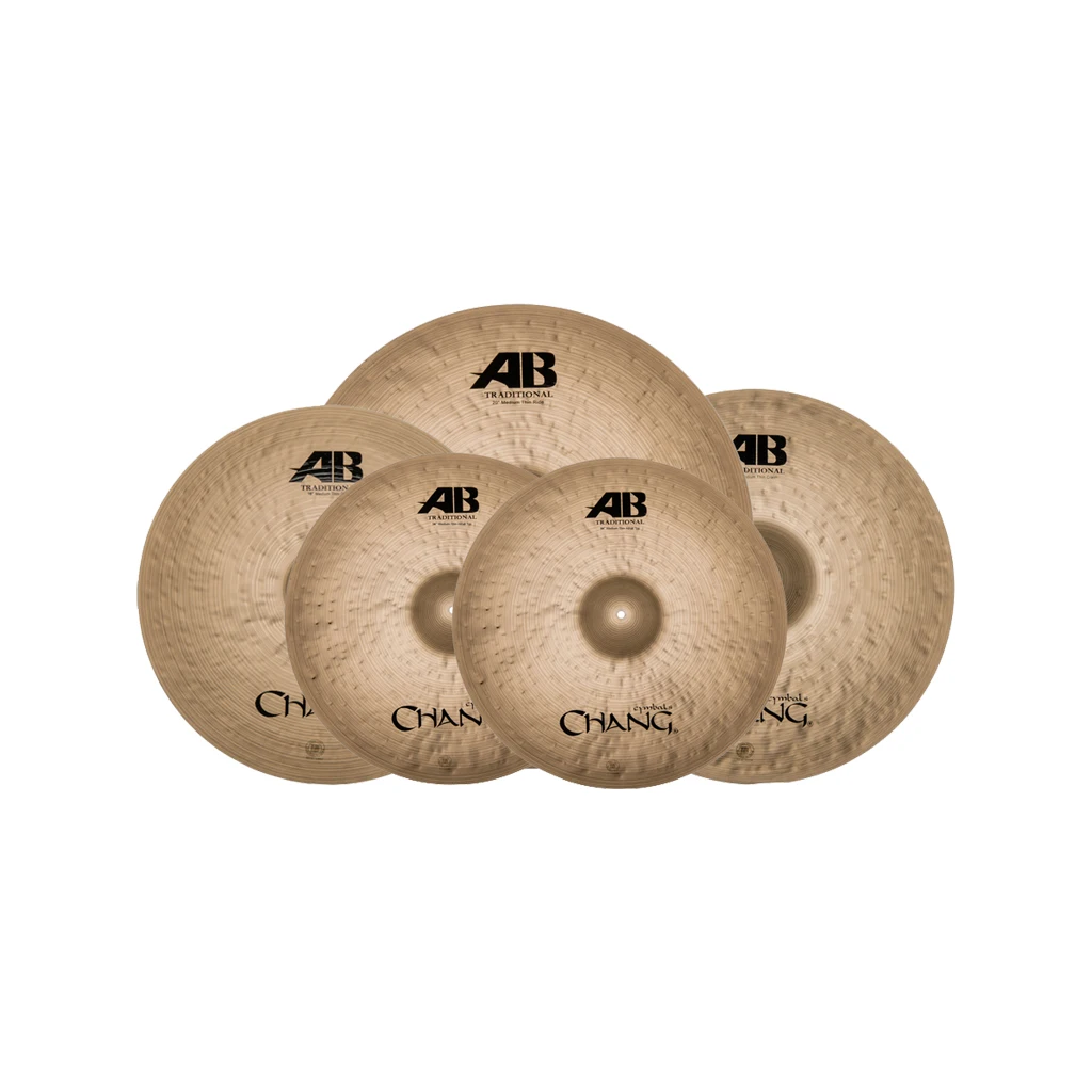 Chang Brand Traditional 5-Piece Brass Cymbals Set for Professional