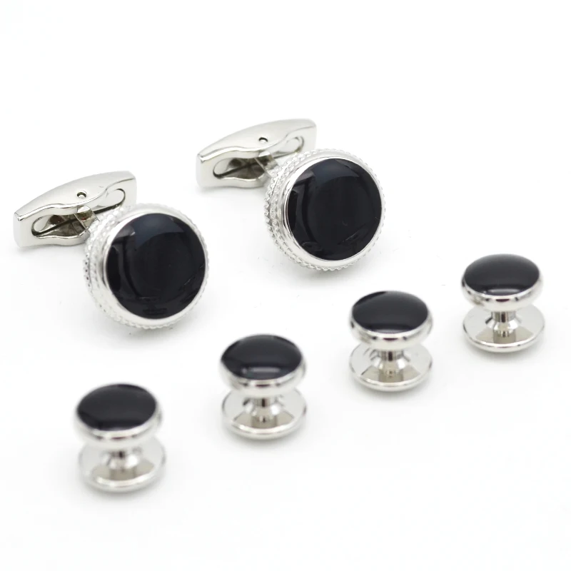 Лидер продаж Amazon классические мужские запонки и шпильки набор рубашек под смокинг для деловых свадебных