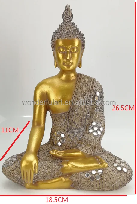 BSCI Certificate Polyester Zen Garden Buddha statue resin Buda sculpture Homedecor Yoga meditation Tabletop Decoration Homeware