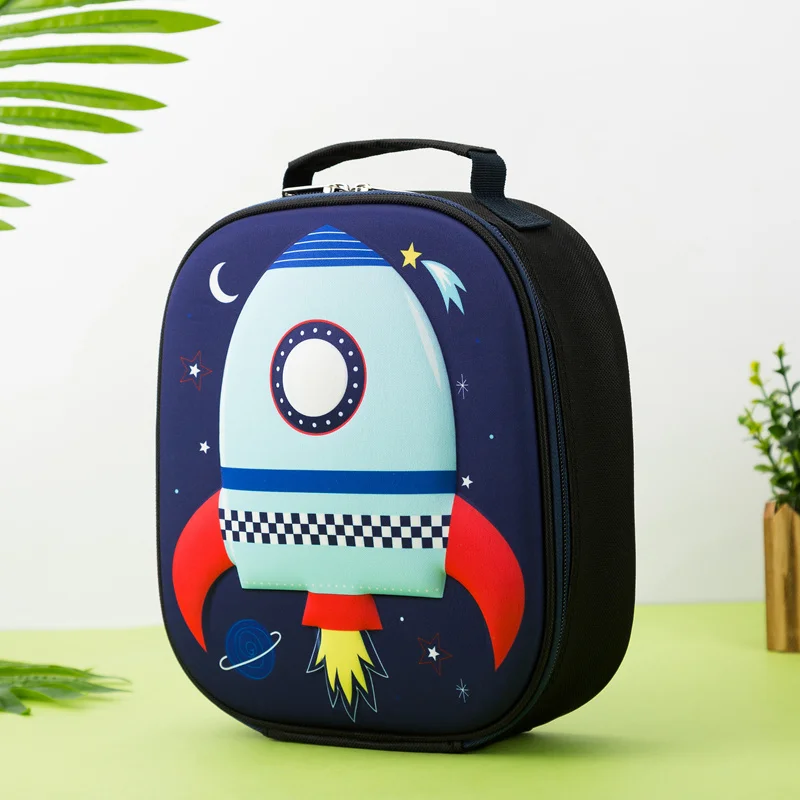 1pc 3d Cartoon Lunch Box Bag For Kids, Cute Thermal Insulated