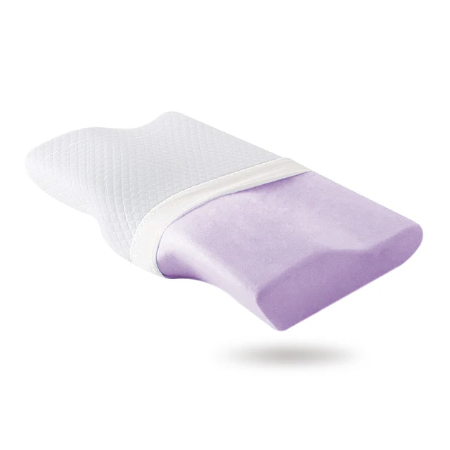 3D Lavender Flavored Healthy Sleeping Shape Memory Foam Pillow for Home Hotel Hospital Garden Outdoor Use
