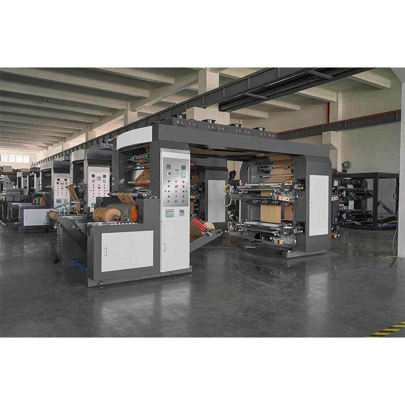 2 4 6 8 Color Stack Pvc Bopp Films Plastic Bag HDPE LDPE  Polythene Roll Food Packaging Bag Flexographic Printing Machine