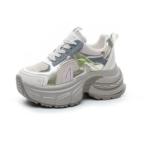 Thick Soled 9CM Women's Shoes with Breathable Mesh Surface, 2026 Spring and Summer Sports and Leisure Fashionable Shoes
