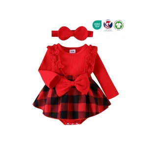 Infant Baby Clothes 0-3 Months One Pieces Playsuits Jumpsuit Bodysuits Clothes Patterns 2PCS Plain Baby Rompers