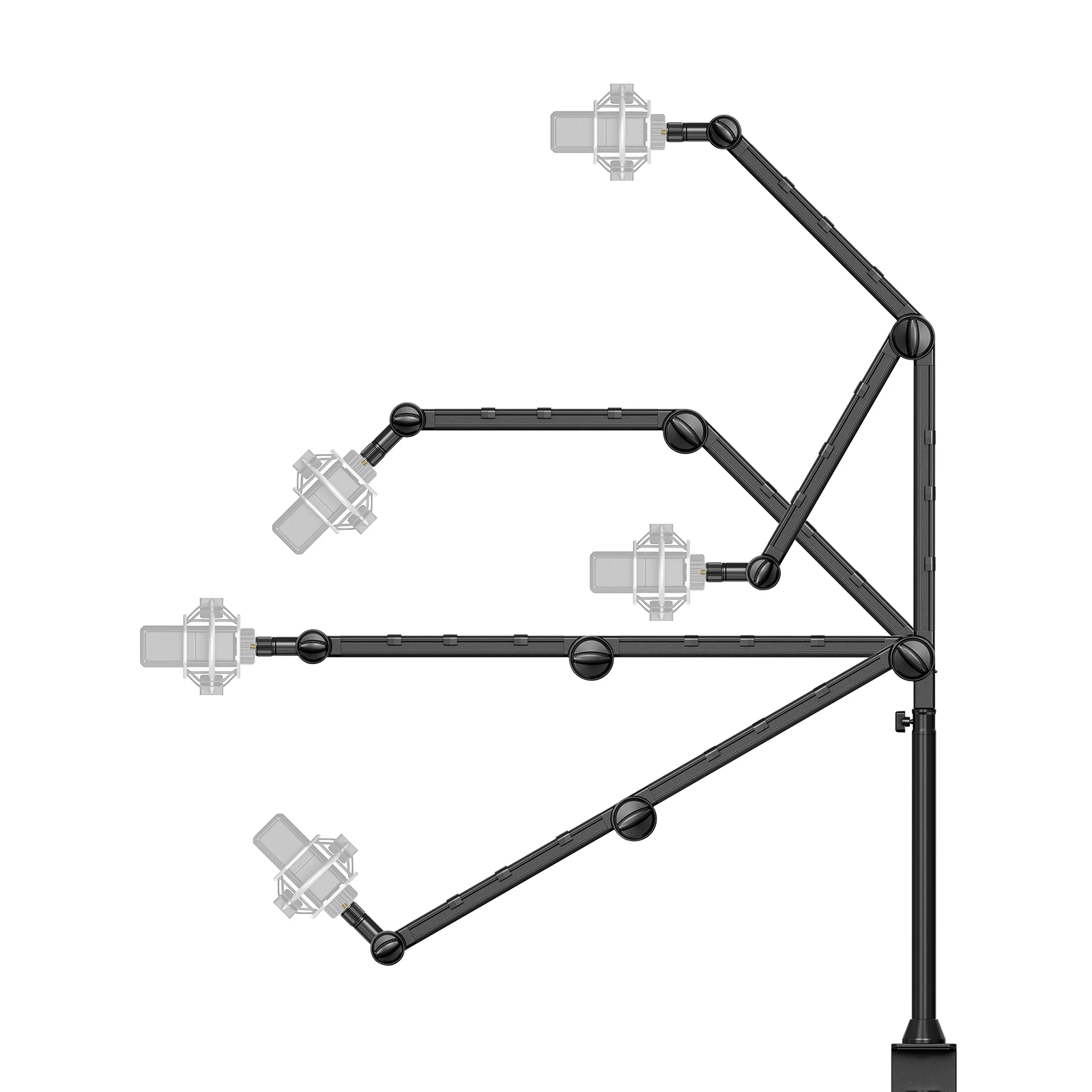 VIJIM LS21 Aluminum Multifunction Live Streaming Extendable Desk Stand Laptop DSLR Camera Microphone Holder Desktop Stand