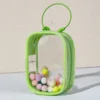 Verde-Cuadrado-campana con anillo y POM-POM