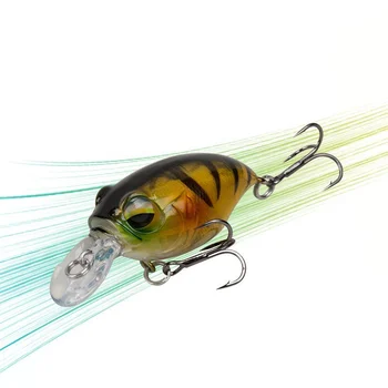 CHEERY8.8g/43mm Crank Lure with Treble Hooks ABS Material for Bass Trout Pike & Carp Saltwater & Freshwater Fishing – Hard Lure – view 5