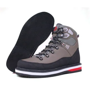 New Arrival CHEAP Price Grey Colour Canvas Fishing Boots Shoes with Felt Outsole Custom Design for Mens and Women