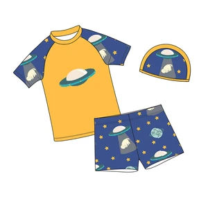 Oeko Tex Custom Print Upf50 Swimwear Kids Summer Hats Swim Shorts Swimmers Toddlers Beach Wear Boys Swimsuit