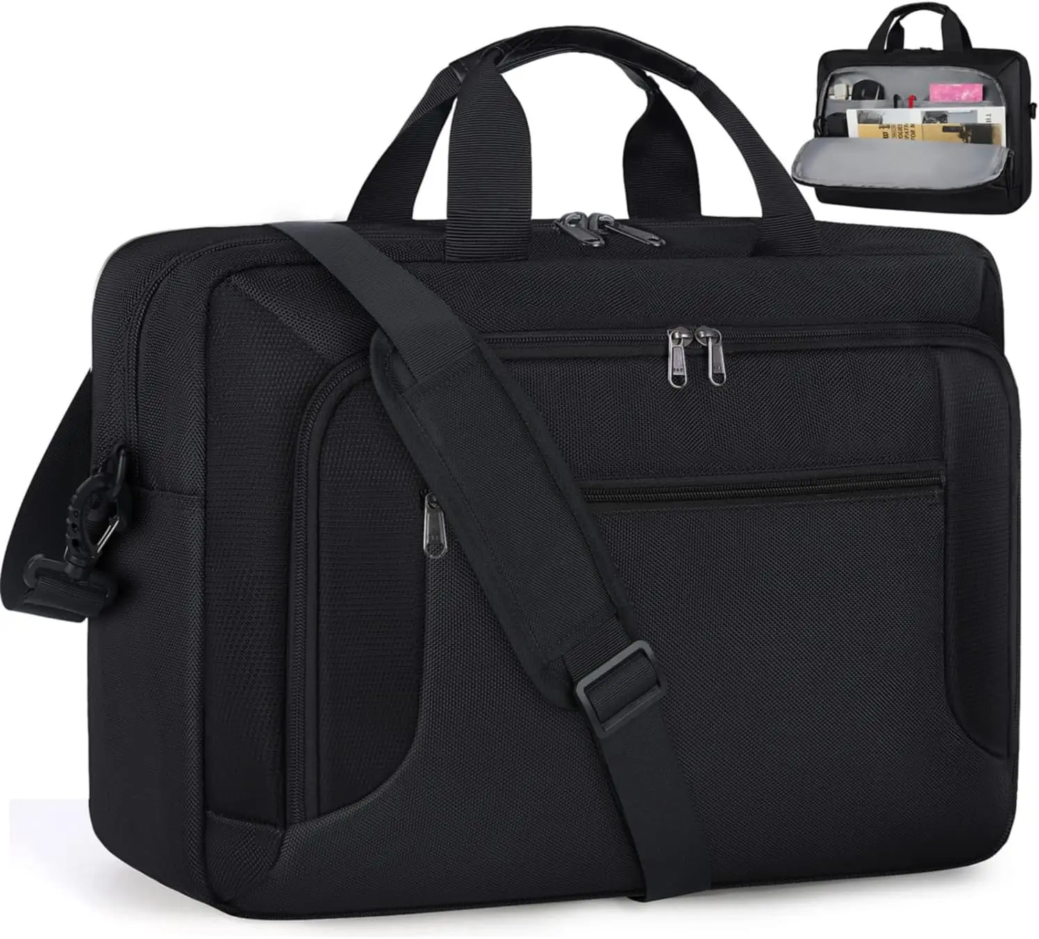 Laptop Bag 17.3 Inch Laptop Briefcase Large Waterproof Laptop Case for Men Women Business Adjustable Shoulder Messenger Bag