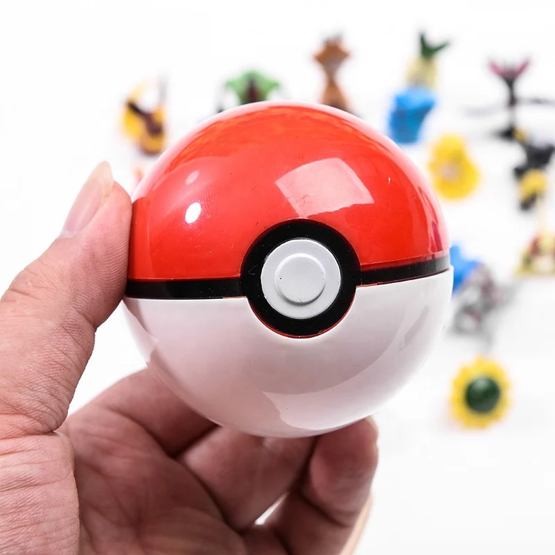 Wholesale 7cm Japanese PVC Figure Capsule Pokemoned Ball Unisex Anime Stress Ball Promotional Toy for Kids' Gifts