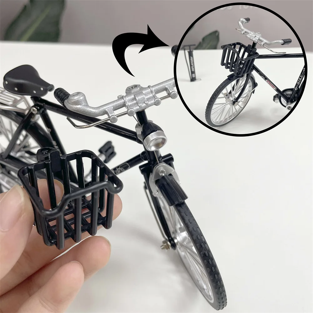 Wholesale Price Direct Sales Kid Classic DIY Assembly Retro Alloy Bicycle Small Finger Bike Toy