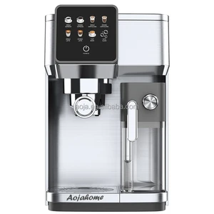 Digital Count Down Timer Touch Screen Home Italian Coffee Maker Semi-Automatic Temperature Meter Electric Espresso Machine