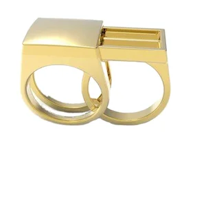 Custom Fashion Jewelry Stainless Steel Secret Compartment Man Locket Box Ring for Men