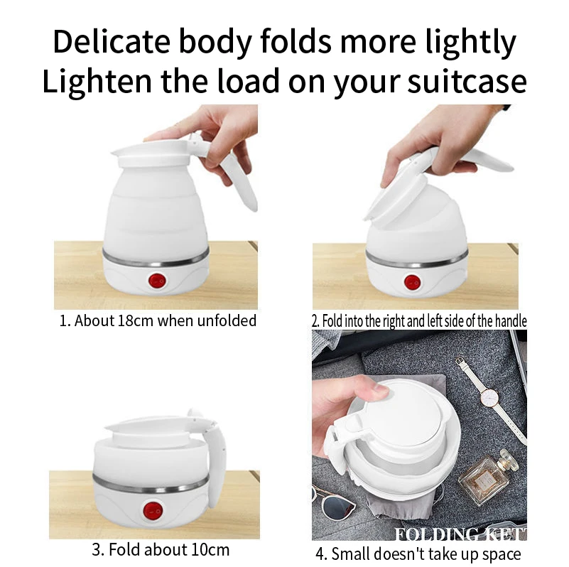 Electric Portable Water Kettle Foldable Convenient