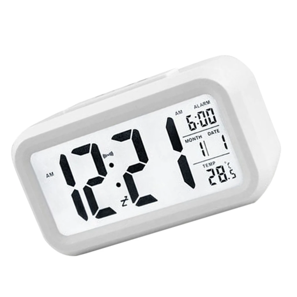Electric Desktop Table Clock Electronic Alarm Digital Big LED Screen Desk Clock Data Time Calendar Desk Watch