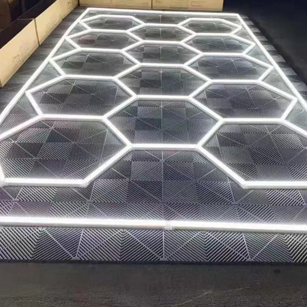 SGCB светодиодный шестигранный гаражный светильник для мастерской магазин деталей спортзала размер настраиваемый