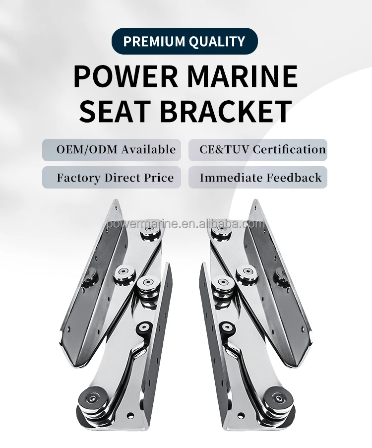 90 Degrees Regulate Boat Seat Bracket Stainless Steel Yacht Silver