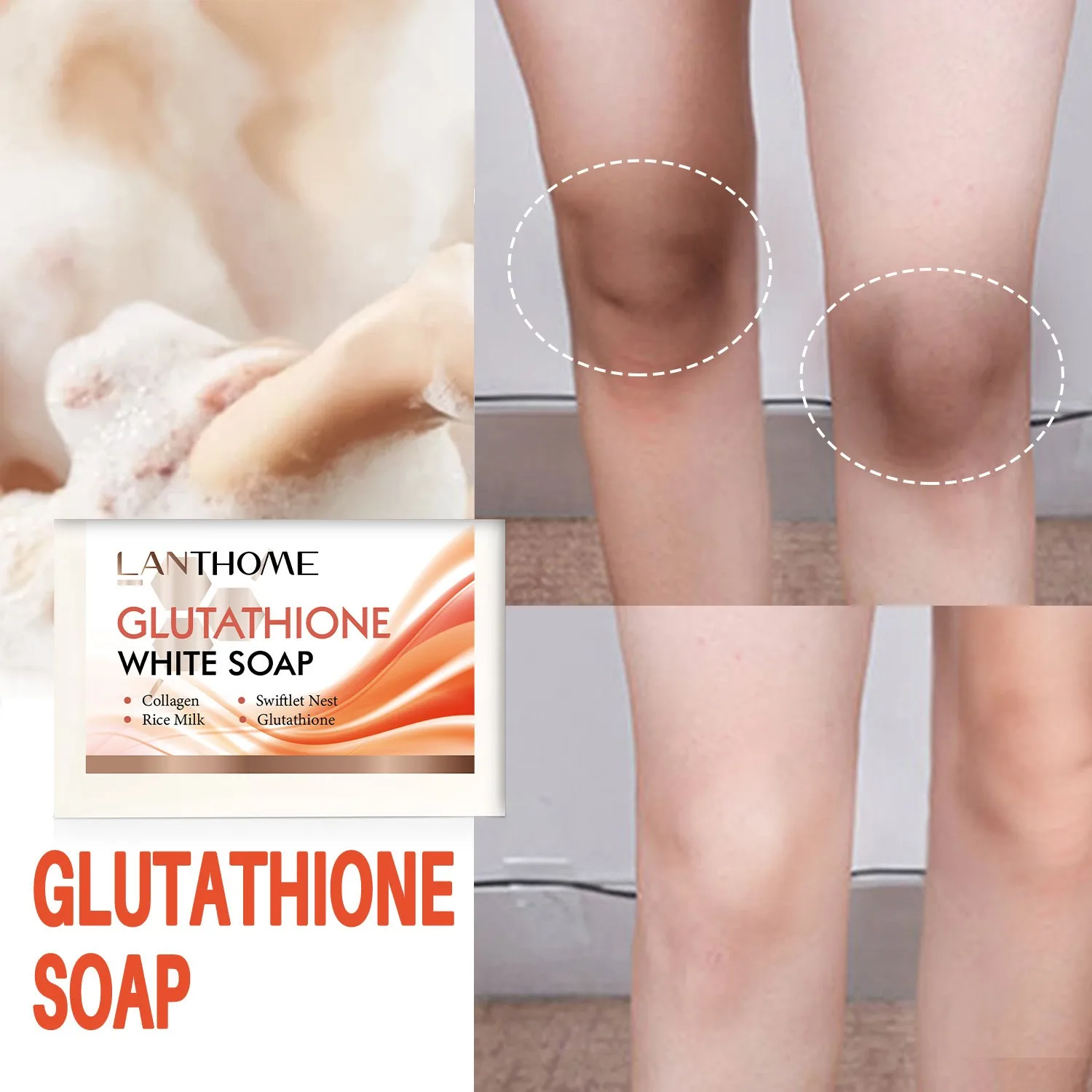 diamond orange peel & l glutathione soap price Natural Organic Essential Oil Whitening Handmade Milk Soap for Remove Skin Acne Deep Cleansing Face Care Buy Glutone 1000 Setria Color:Sky Blue L-glutamine