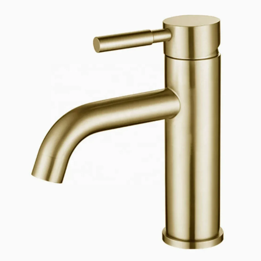 Wholesale 304 Stainless Steel Brushed Single Hole Single Handle Cold Hot Undermount Washbasin Faucet Ceramic Valve Modern Design