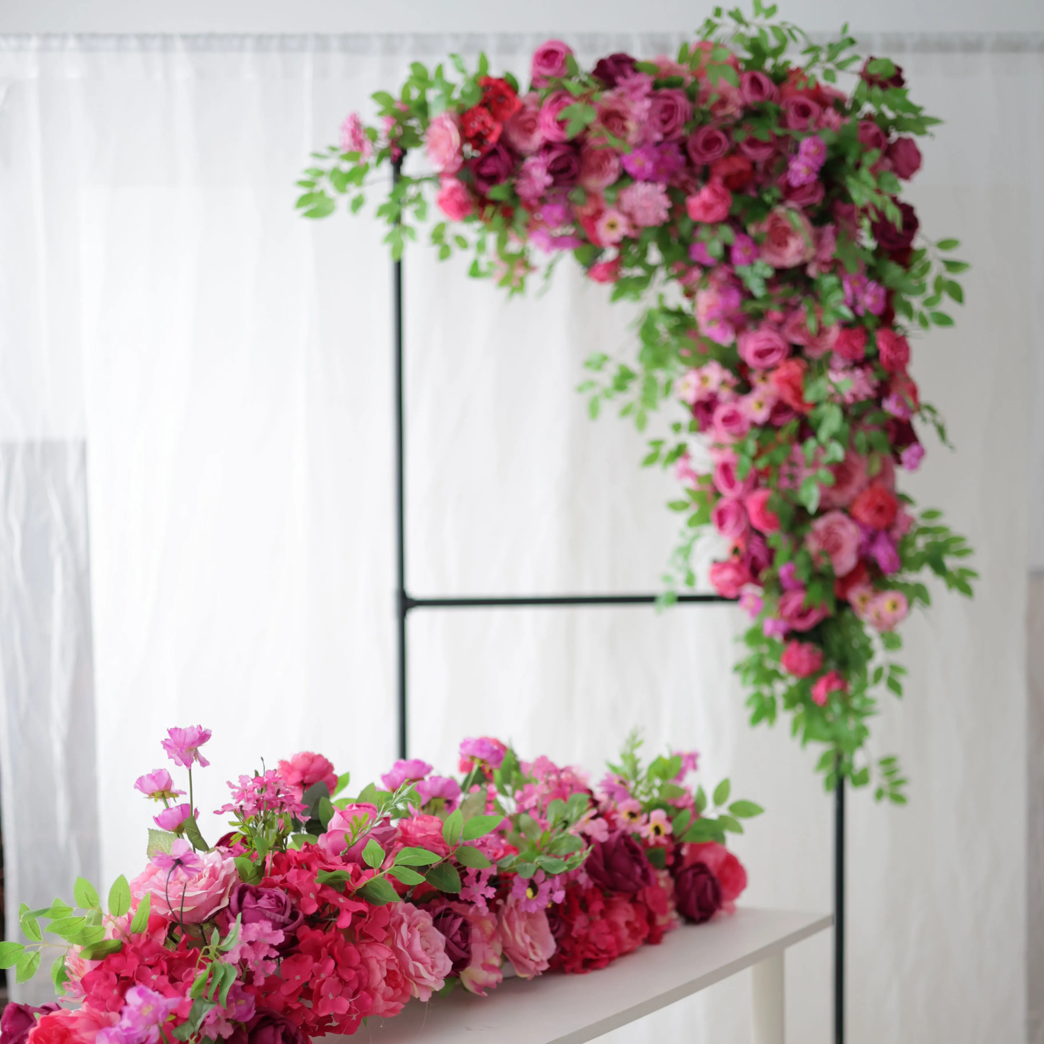 Hot Sale Table Centerpiece Flowers Runner Floral Artificial Flower