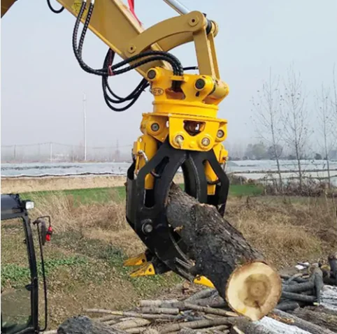 Logging Hydraulic Rotating Light Hydraulic Log Grapple For 6 Ton Min ...