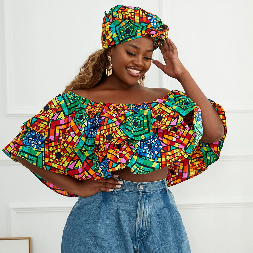 Off Shoulder Tops Latest Kitenge Tops Designs Women Fashionable
