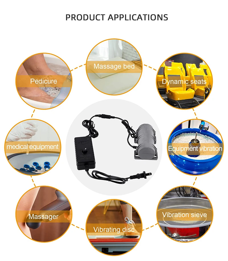 HYX New Products R3650 Massage Bed Vibration Motor 12v 24v Double Eccentric  Wheel Dc Vibration Motor