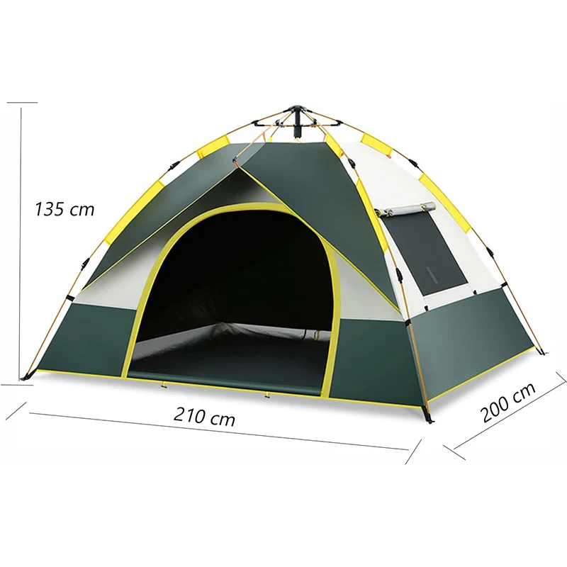 Happy Travel Automatic Waterproof Family Camping Tent Portable Windproof Dome Tent for Hiking and Travel Easy Pop-Up Set-Up