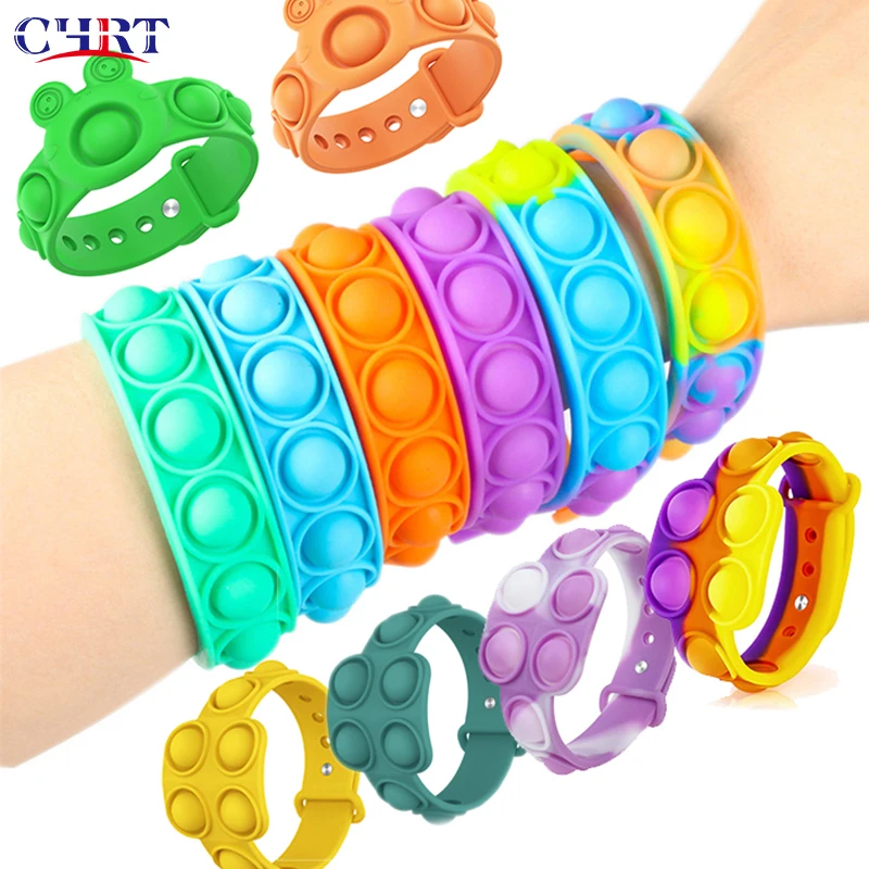 Забавный игрушечный браслет CHRT с пузырьковым нажимом на палец, браслет с пузырьковым нажимом для декомпрессии
