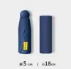 Round five-fold 6-bone - fabric cover - navy blue
