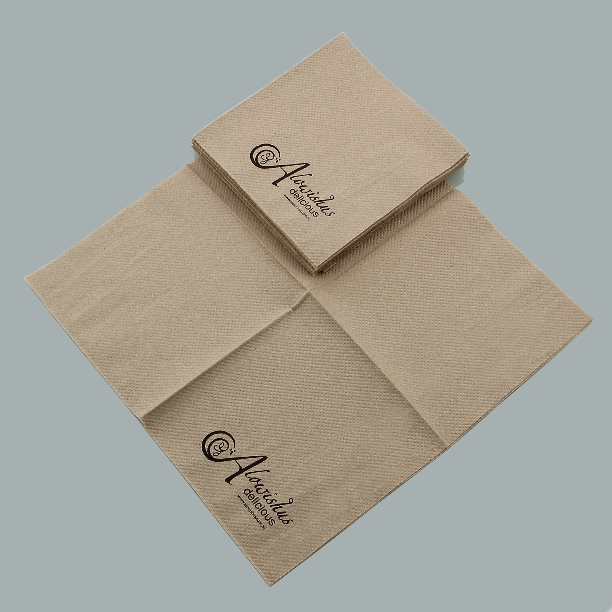 Natural Color Paper Napkin Brown Napkin Paper Brown Bamboo Paper Napkin Food Safe Quality
