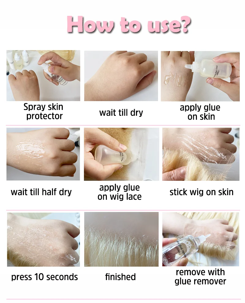 Oem Waterproof Ultra Strong Hold Hair Glue Watermelon Blueberry