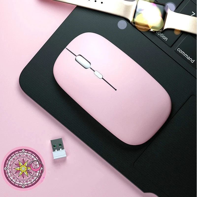 Pink Gaming Mouse Durable, Wireless, and Rechargeable