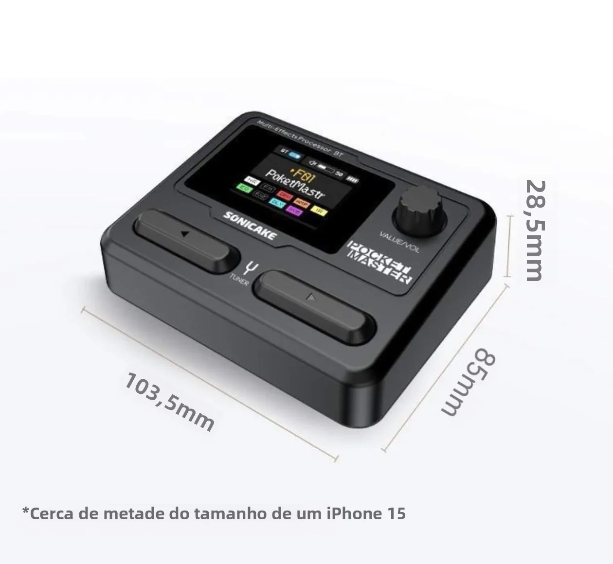 Sonicake Pocket Master Portable Mini Bt Effects Pedal For Guitar