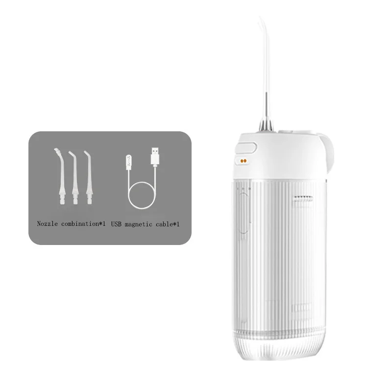 White Advanced Portable Water Flosser - USB Rechargeable Cordless Oral