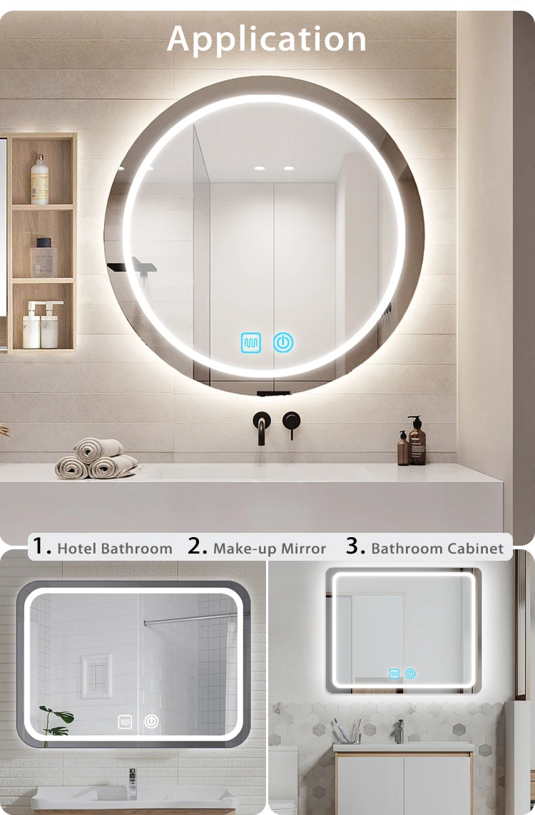 Smart Led Hotel Pad Formirror Dimmer Withdefogger Bagen Bathroom