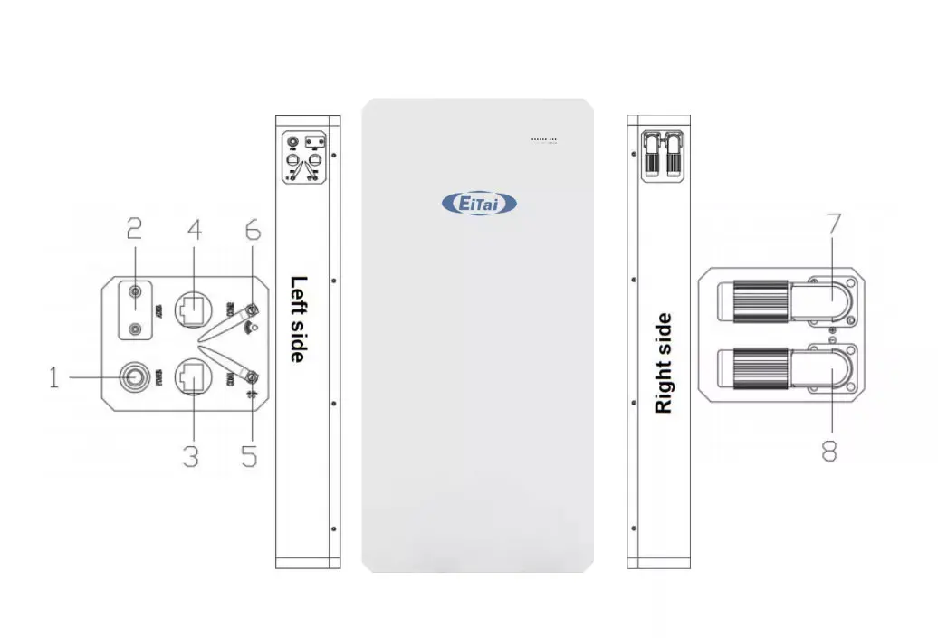 Eitai V Lifepo Battery Ah Ah Deep Cycle Bms Home Power Wall Kw Kwh Kwh Lithium