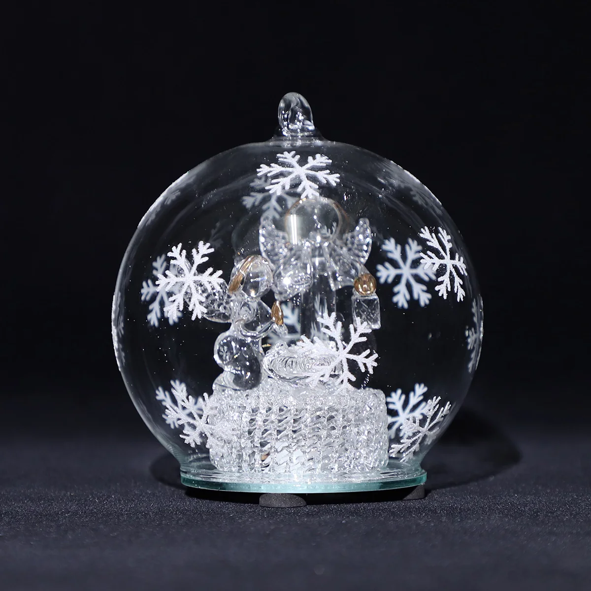 christmas wholesale items clear hanging round glass balls lights on the christmas tree ornaments