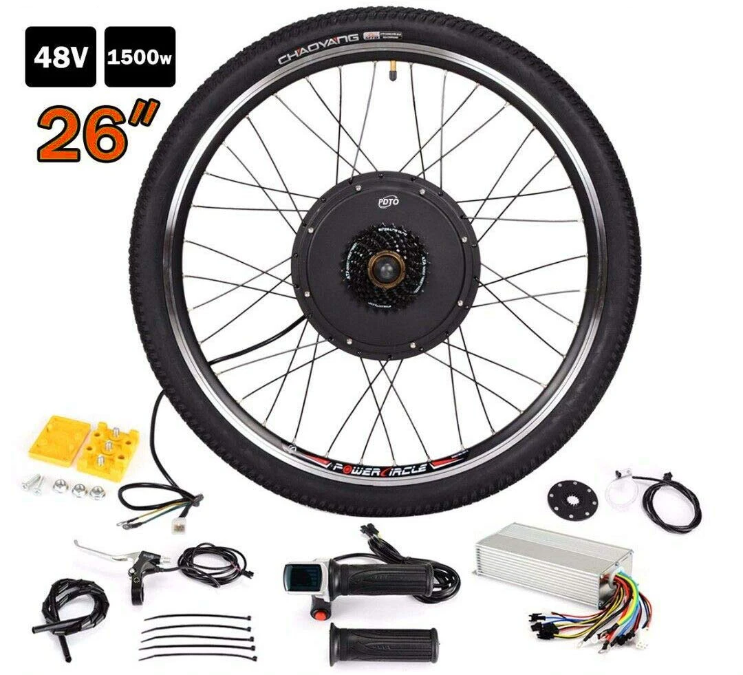 2025 1000W Brushless Rear Wheel Electric Bike Conversion Kit