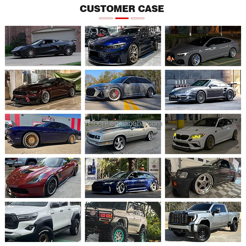 Velochi Custom Deep Concave Forged Brushed Polished 5x120 5x112 5x114.3 ...