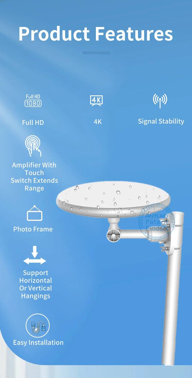 Long Distance High Gain Outdoor Digital HDTV 4k Free Uhf RV Antenna ...