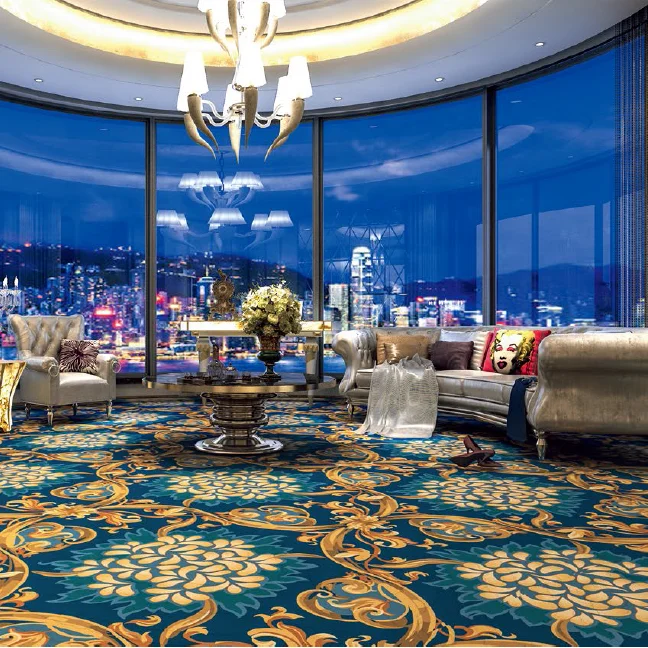 Carpet Factory Factory Custom Commercial 5 Star Hotel Wall to Wall Carpet Hotel Printed Carpet