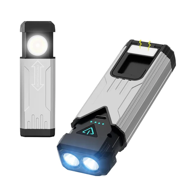 IToncs Super Bright Rechargeable Tactical LED Flashlight 8 Modes USB C Magnetic Waterproof COB Work Light for Car & Outdoor Use