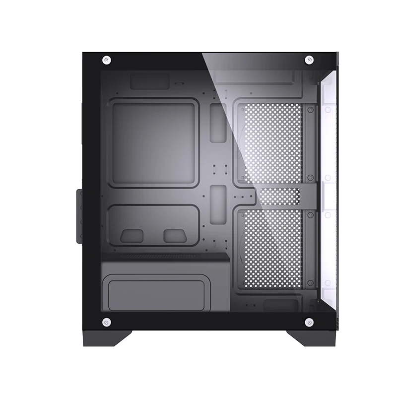 Lovingcool Factory Custom Table PC Computer Case Built in Transparent Glass Mid Tower MATX ITX PC Case Parts RGB Cooler Cabinet