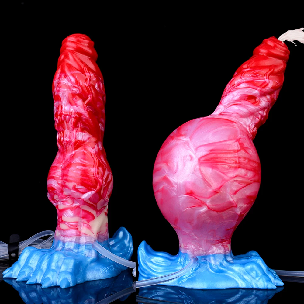NNSX 21 CM Fantasy Dildo Inflatable Penis for Men Women Anal Massage Spray  Ejaculation Sex Toys