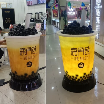 Custom 4FT 5FT 6FT High Giant Outdoor Resin Fiberglass Bubble Tea Cup Model  Factory - China Sculptures and Home Decoration price