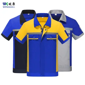 Customized Short-Sleeve Breathable Cotton Reflective Durable Unisex Needle-Detecting Work Coverall Work Uniform for Construction