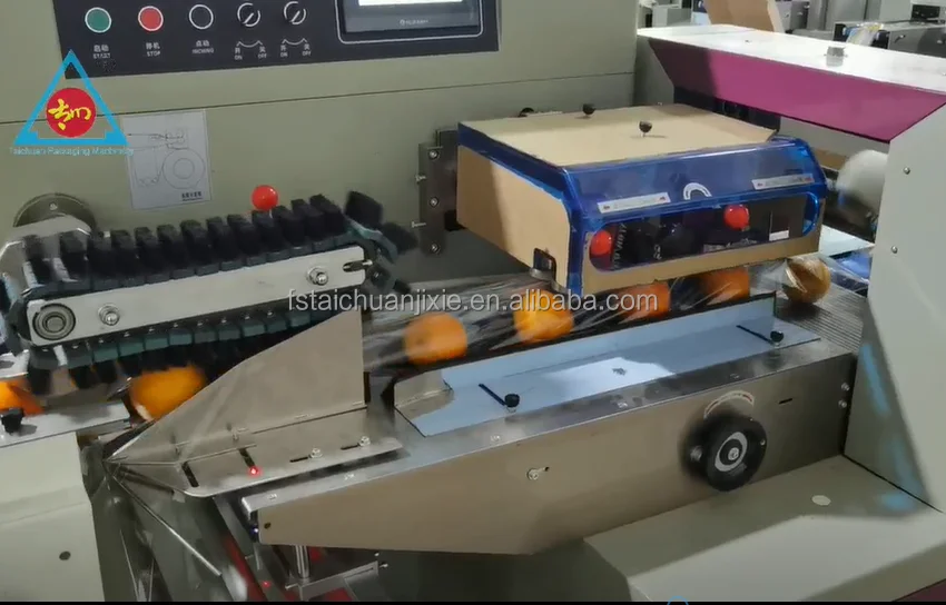 Automatic Oranges/Lemon/Mango Fruit Horizontal Form Fill Seal Food Packaging Machine