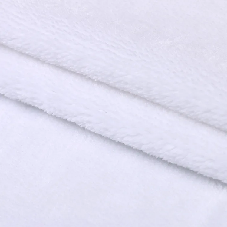 Изготовленная на заказ основовязаная чисто белая детская пижама из 100% полиэстера, односторонняя фланелевая флисовая ткань на метр